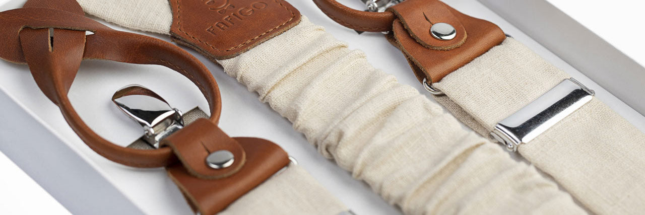 Beige Hosenträger FAFIGO