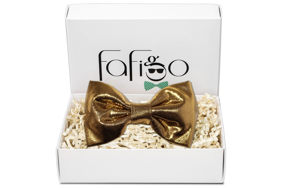 Goldene glitzernde Herre Fliege - FAFIGO