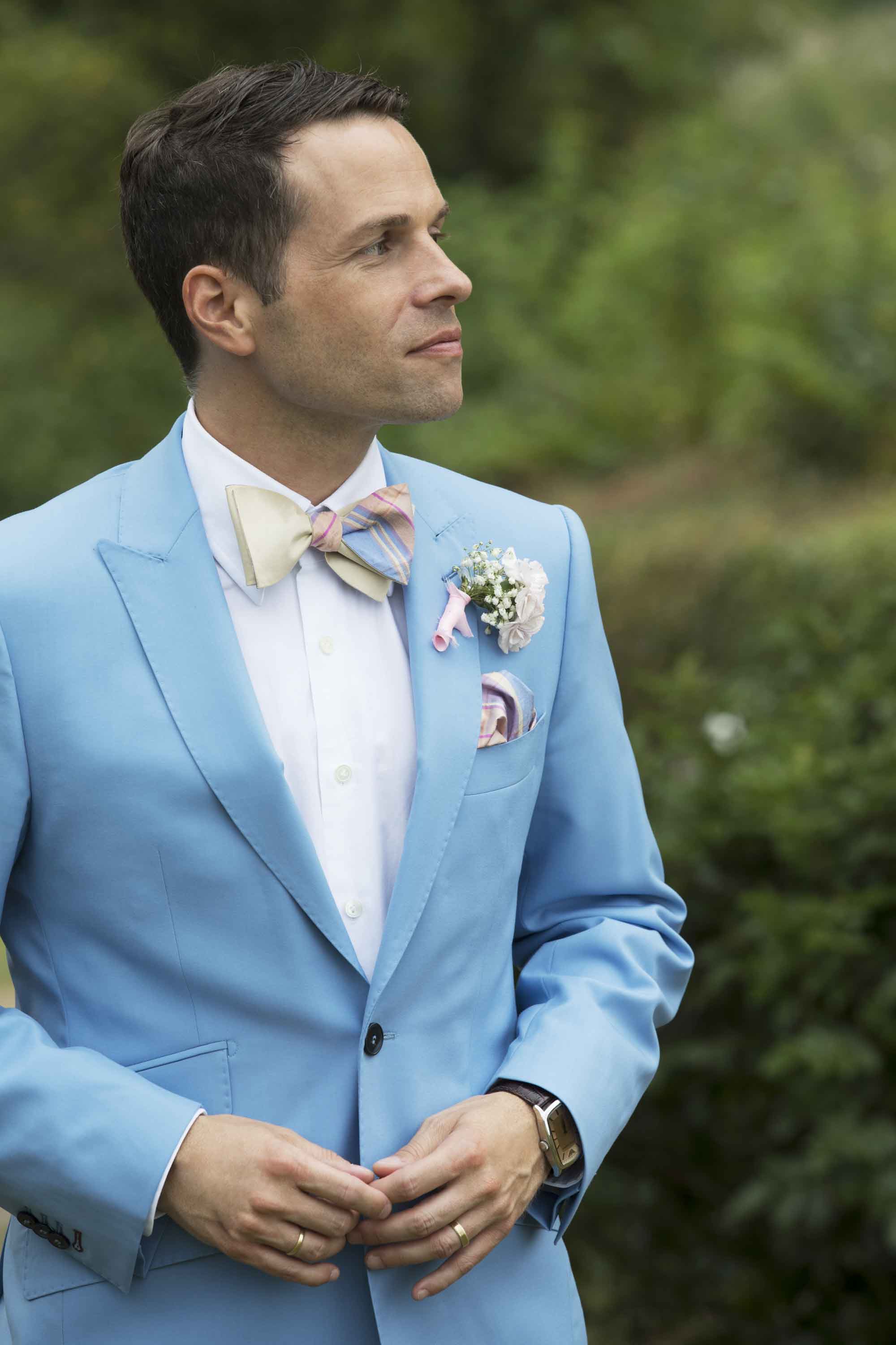 Bräutigamaccessoires zur Hochzeit - Fliege und Einstecktuch - FAFIGO